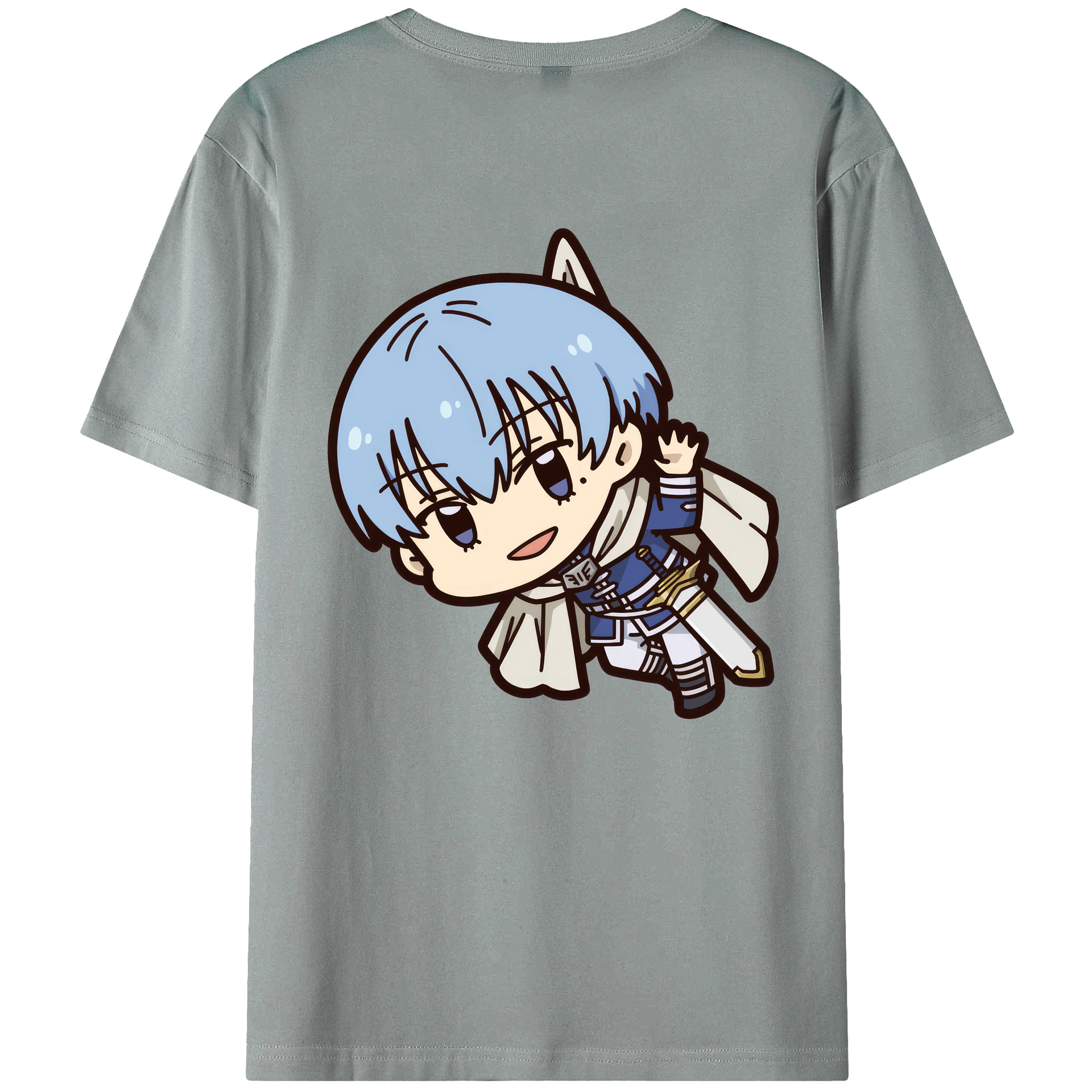 （画像用） 葬送のフリーレン Frieren 綿100％ メンズ半袖Tシャツ（バックプリント） 通気性